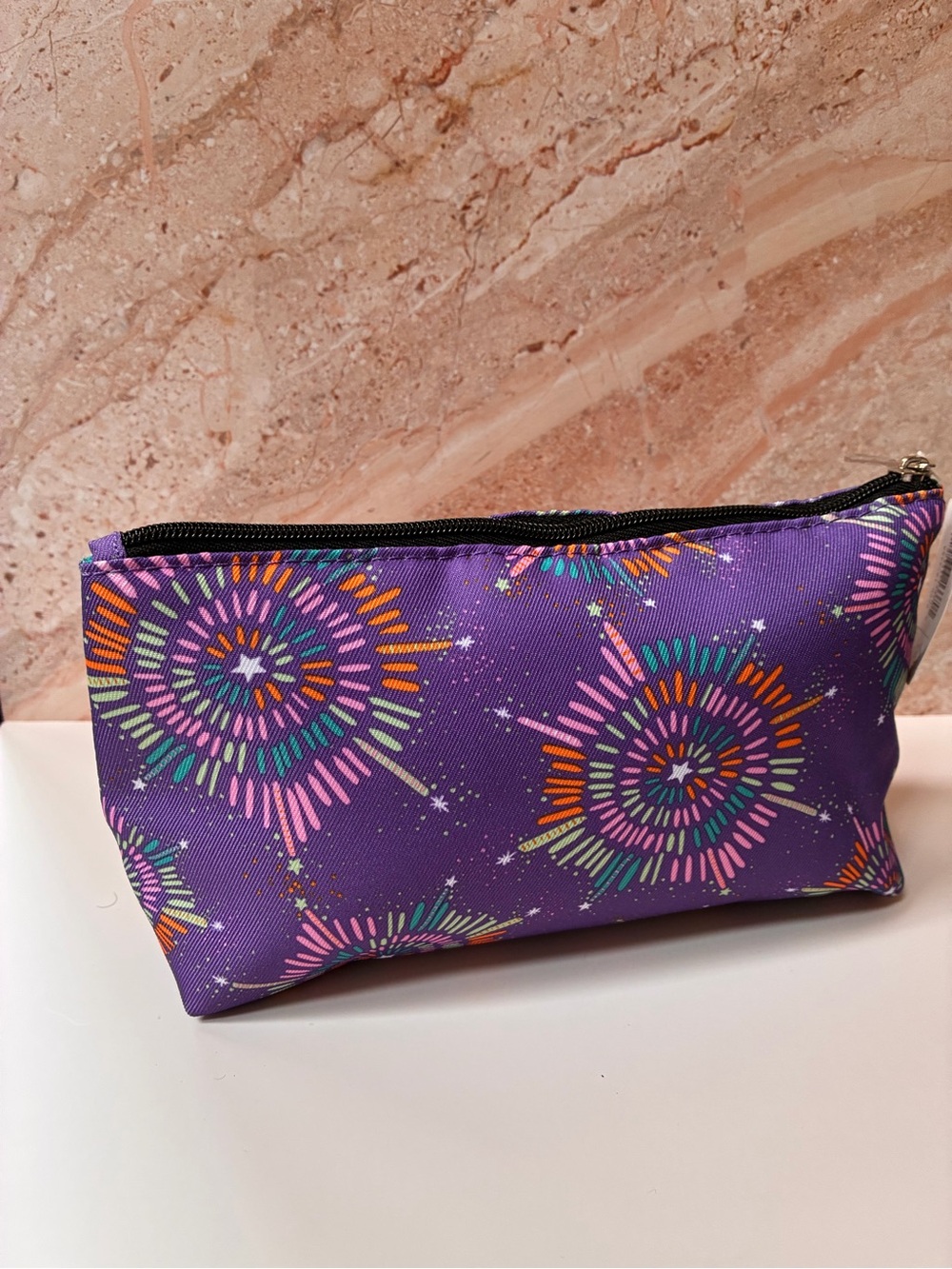 Clinique Purple Firework Motif Cosmetic Pouch